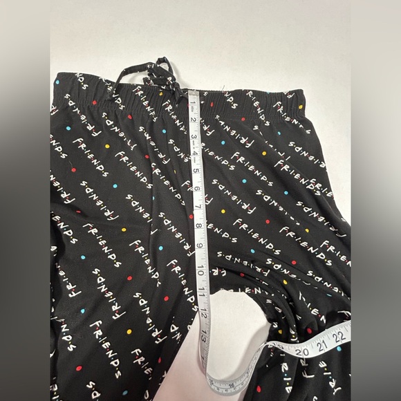 2 for$15 FRIENDS Black Pajama Bottoms Colorful “Friends” Logo - Picture 8 of 9